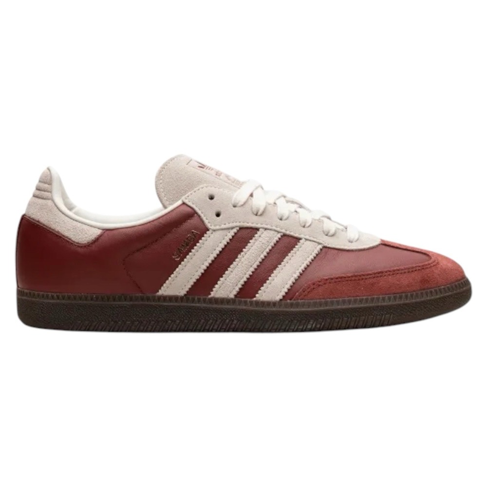 Adidas Samba OG Burgundy Wonder White Gum Men Size 10 Leather Suede JI3218 NEW
